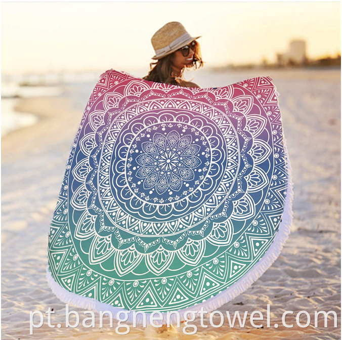 Round Microfiber Beach Towel